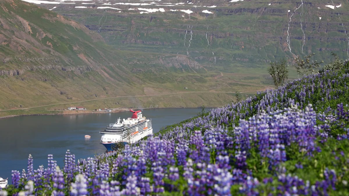 sails through Seydis fjordur Iceland