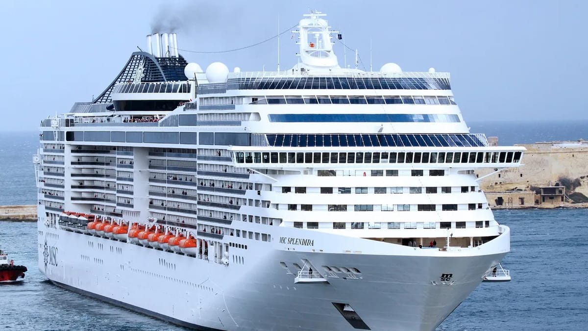 MSC Splendida at sea