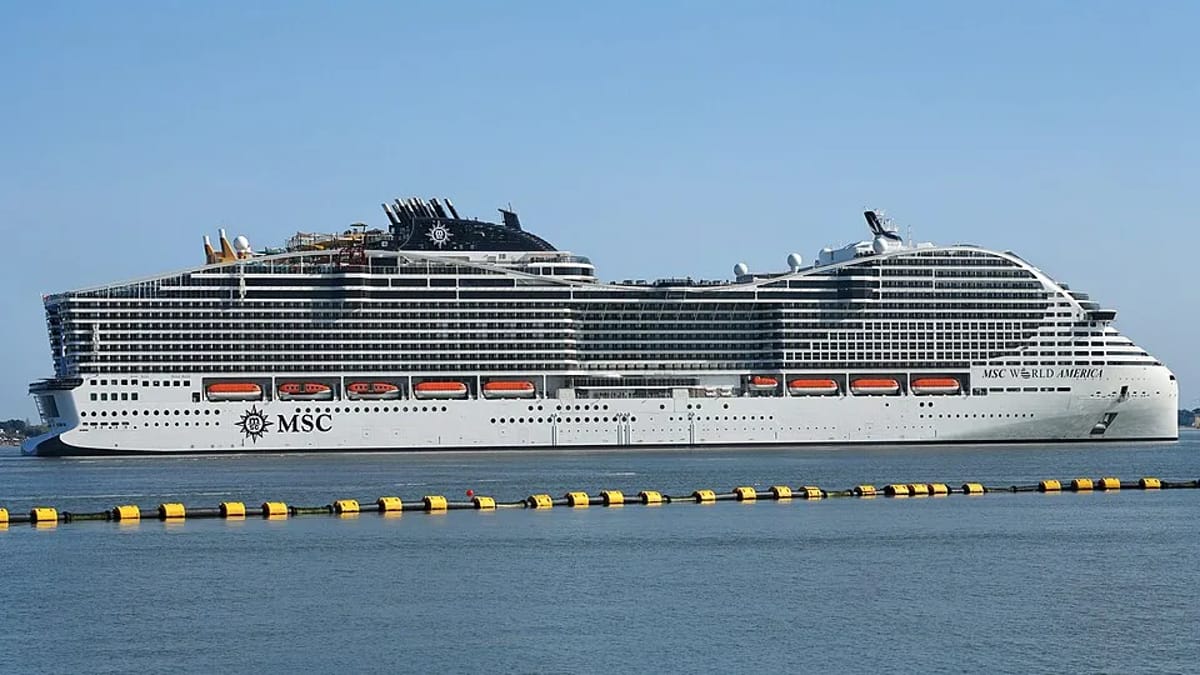 MSC World America at sea