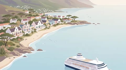 Cape Town coastline with Table Mountain in the background