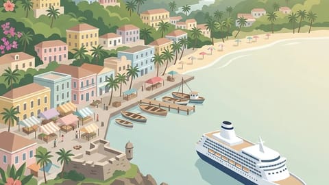 Turquoise waters and white sandy beaches in the Caribbean