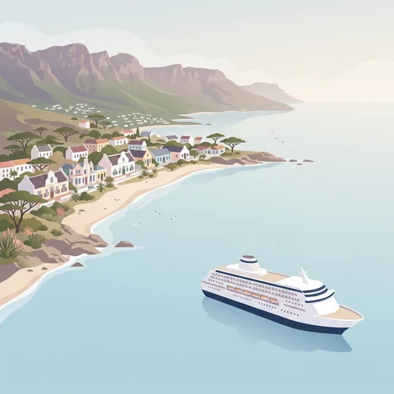Cape Town coastline with Table Mountain in the background