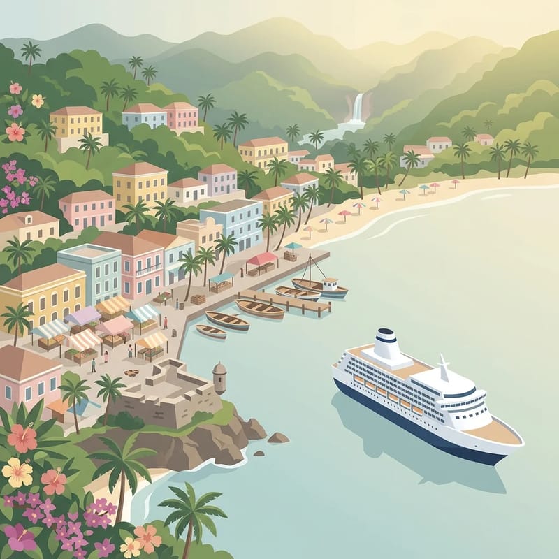Turquoise waters and white sandy beaches in the Caribbean