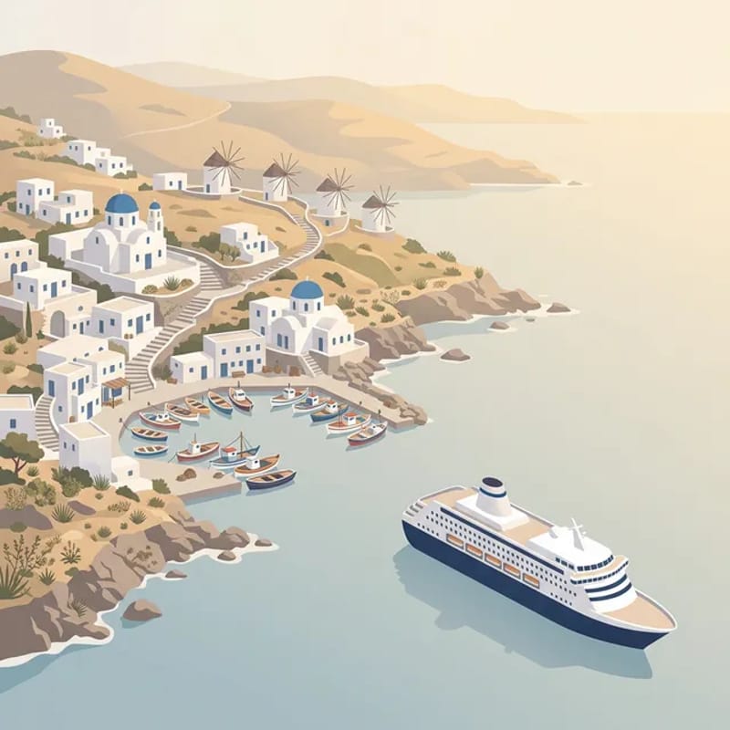 Ancient ruins overlooking the Aegean Sea
