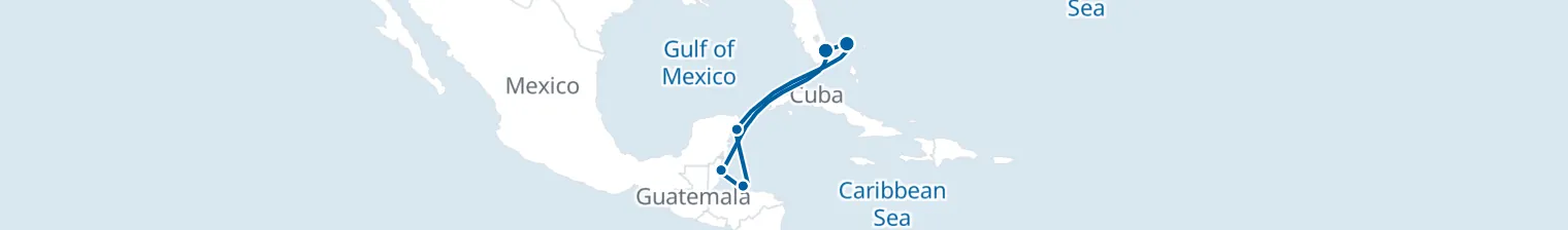 Route map of 7 Night Cruise from Fort Lauderdale