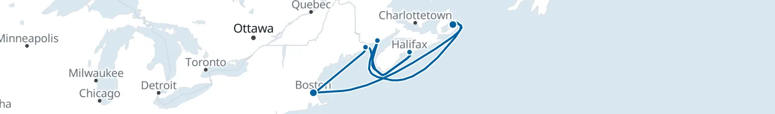 Route map of Lobster Trail – Maritime Canada’s Coast
