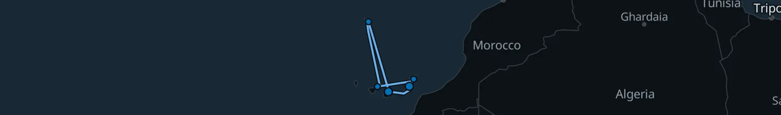 Route map of Cobalt Swell – Funchal, Tenerife & Lanzarote