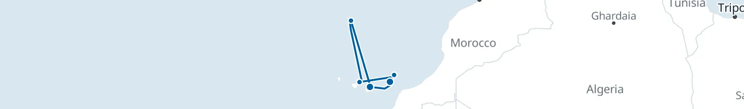 Route map of Cobalt Swell – Funchal, Tenerife & Lanzarote