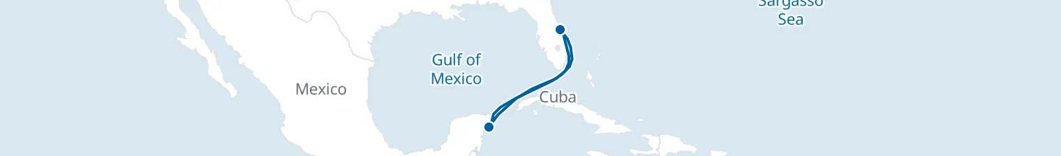 Route map of Tropical Flicker – Cozumel & Back