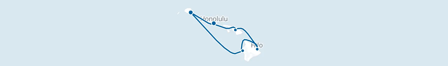 Route map of Lava’s Embrace – Hawaiian Volcanoes & Valleys