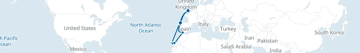 Route map of Canary Tide – Azores’ Hidden Coast