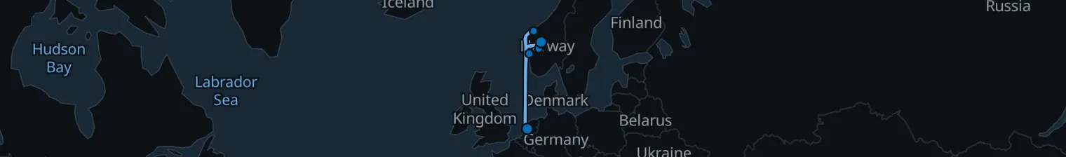 Route map of Fjords & Fairytale – Amsterdam & Norway