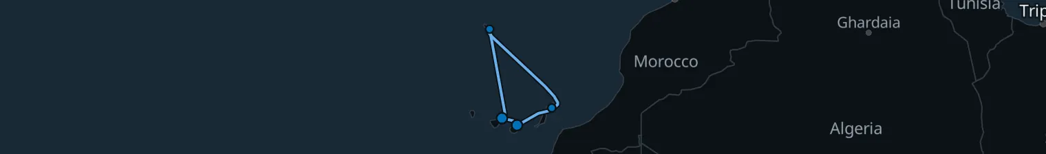 Route map of Island Tides – Canary Whirl