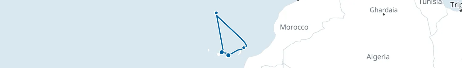 Route map of Island Tides – Canary Whirl