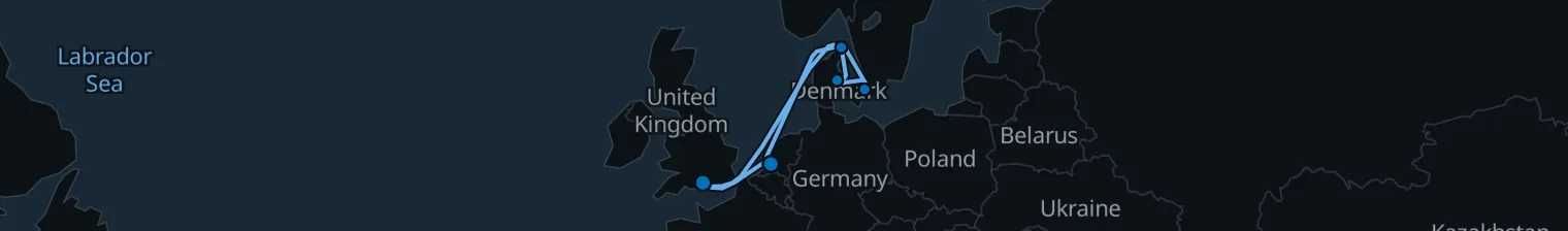 Route map of North Sea Stroll – Denmark’s Golden Coast