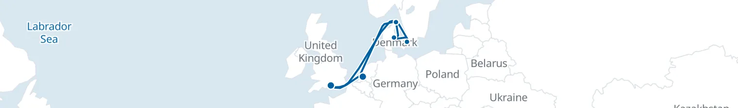 Route map of North Sea Stroll – Denmark’s Golden Coast