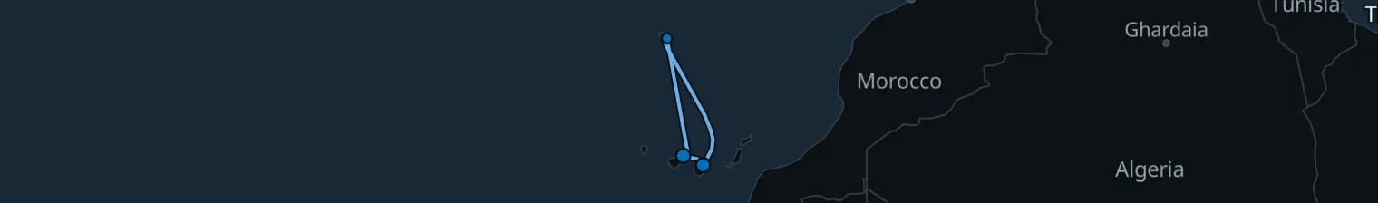 Route map of Canary Crossroads – Madeira’s Whisper