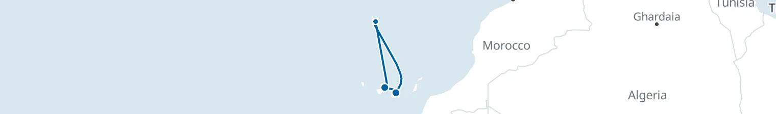 Route map of Canary Crossroads – Madeira’s Whisper