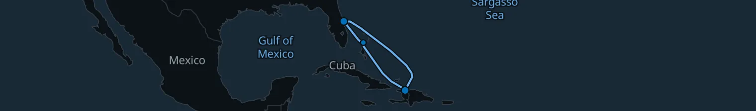 Route map of Tropical Escape – Labadee & Coco Cay