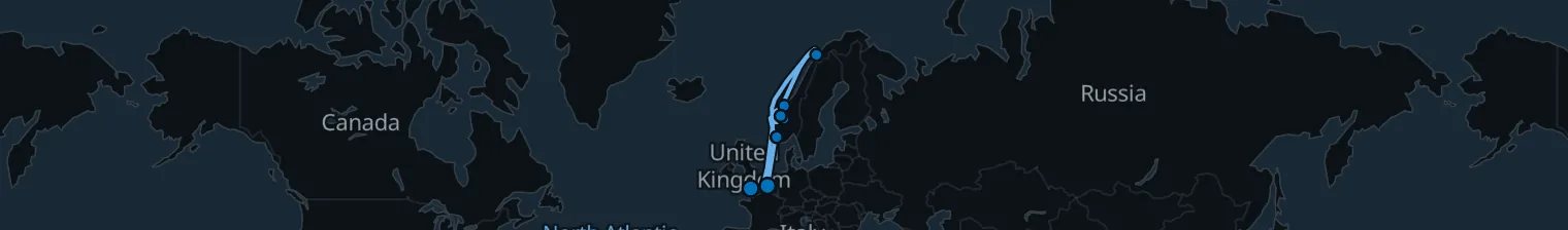 Route map of Aurora’s Veil – Arctic’s Silver Thread