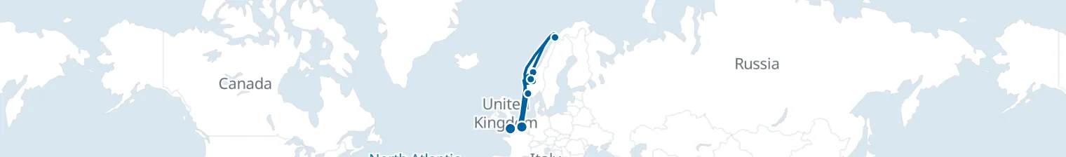 Route map of Aurora’s Veil – Arctic’s Silver Thread