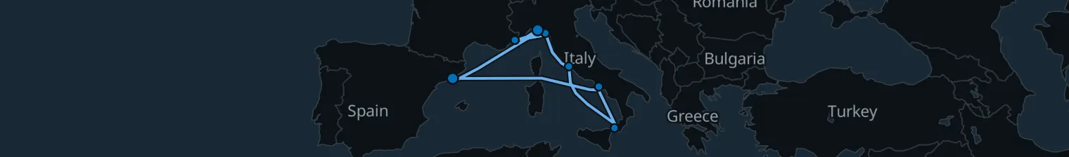 Route map of Salt & Saffron Spice Run – Adriatic & Riviera