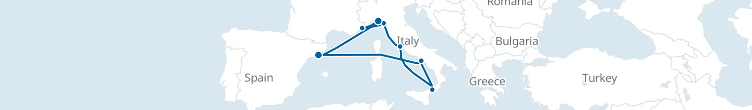 Route map of Salt & Saffron Spice Run – Adriatic & Riviera