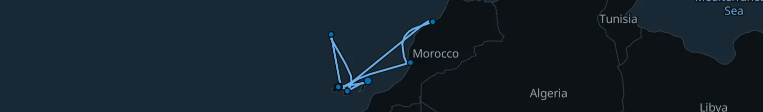 Route map of Saharan Tide – Canary Whirl