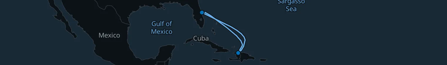 Route map of Tropical Haven – Labadee & CocoCay