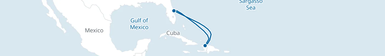 Route map of Tropical Haven – Labadee & CocoCay