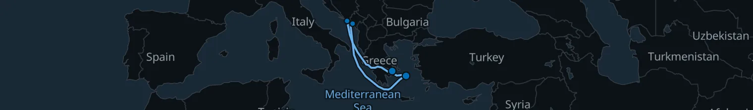 Route map of Sunbaked Labyrinth – Adriatic’s Hidden Gems