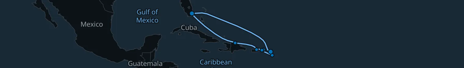 Route map of Indigo Horizon – San Juan & Philipsburg