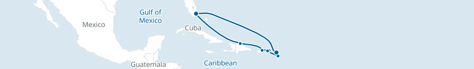 Route map of Indigo Horizon – San Juan & Philipsburg