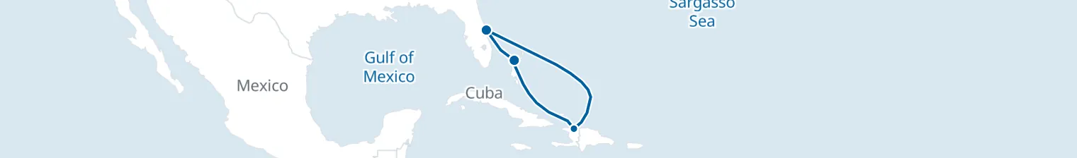 Route map of Tropical Escape – Labadee & Coco Cay