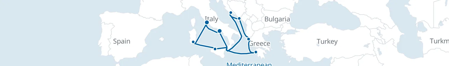Route map of Sicilian Labyrinth – Adriatic’s Veins