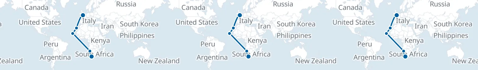 Routenkarte von Ironclad Crossing – Cape to Cape