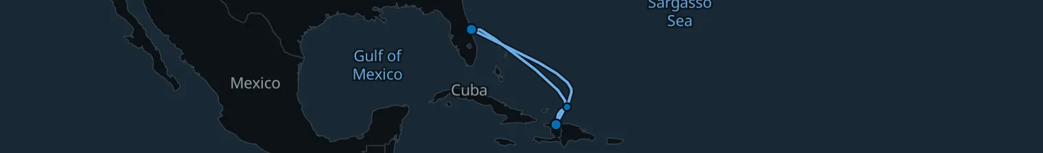 Route map of Turkish Tide – Grand Turk & Labadee
