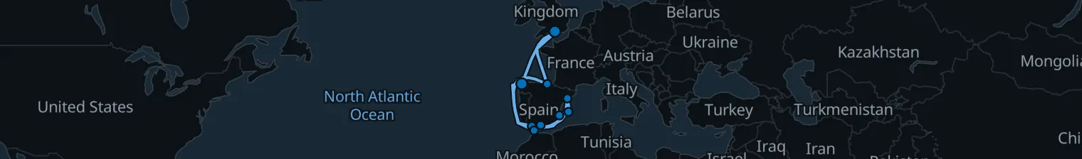 Route map of Saffron Spice Run – Andalusia & Tangier