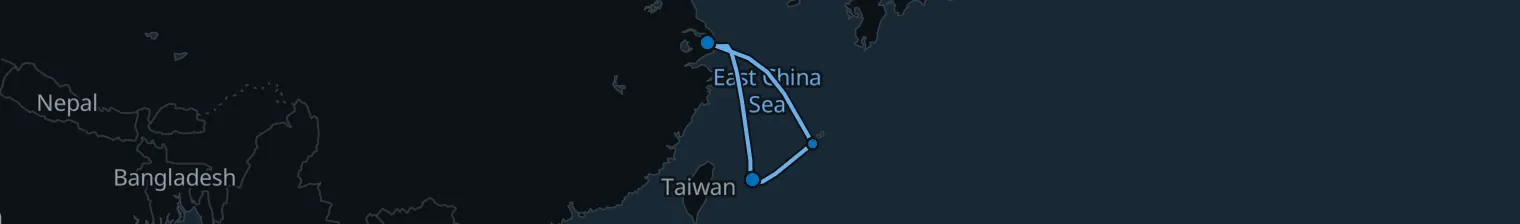 Route map of Tideborn Silk – Ryukyu’s Secret Isles