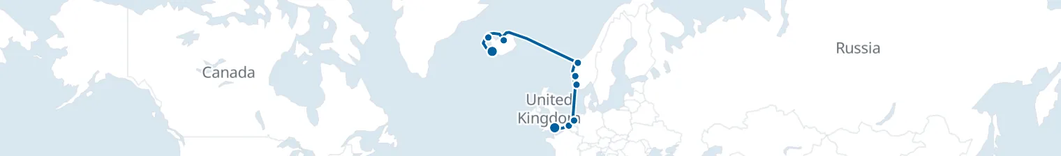 Route map of Frostfire Crossing – Viking’s North