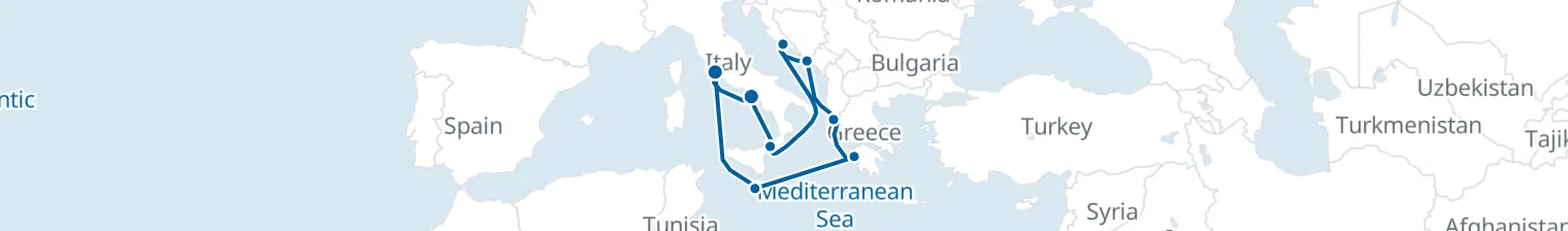 Route map of Salt & Spice Spice Route – Malta & Adriatic