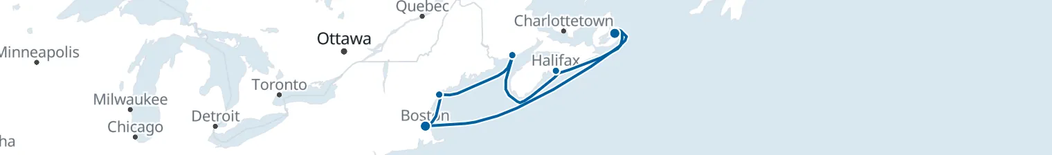 Route map of Baywatch Dawn – Acadian Tides