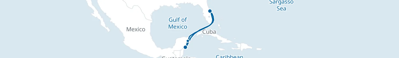 Route map of Jade & Coral Dash – Cozumel & Riviera Maya