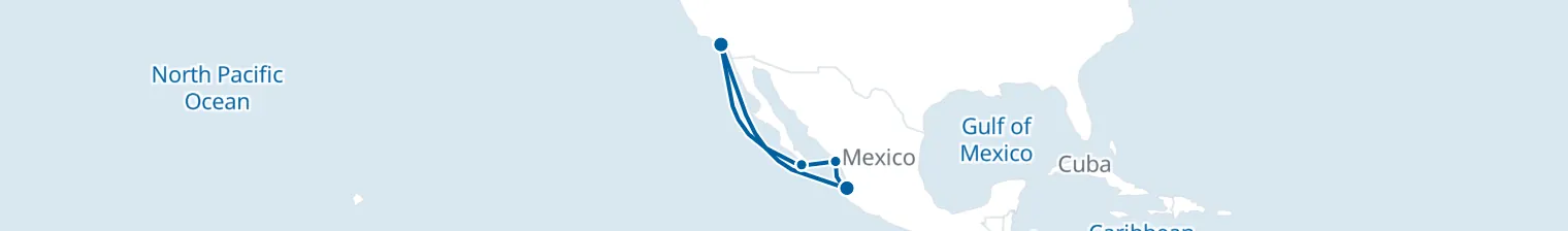 Route map of Sailor's Prism – Puerto Vallarta & San Lucas