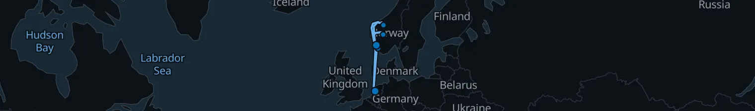 Route map of Fjord’s Whisper – Amsterdam