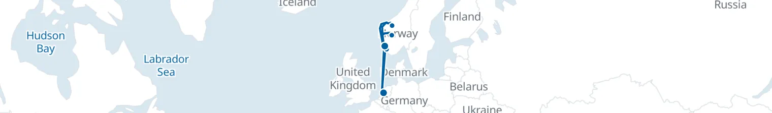 Route map of Fjord’s Whisper – Amsterdam