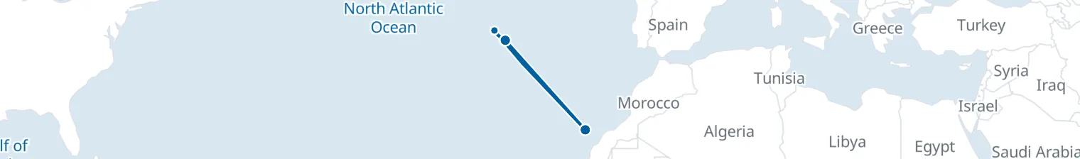 Route map of Canary Whirlwind – Azores’ Wildflowers
