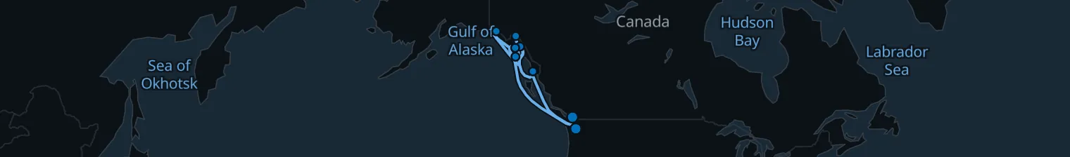 Route map of Alpine Tide – Inside Passage