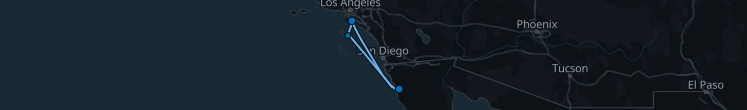 Route map of Catalina Current – Baja’s Edge