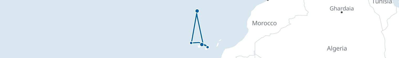 Route map of Terraced Vineyards – Funchal & Las Palmas
